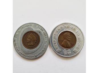 Antique Lucky Penny Tokens