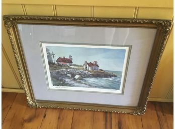 Signed Point Betsie Light House By Bob Fagan