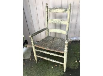 Antique Distressed Green Early Chair