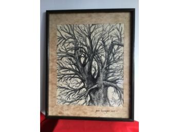 Charcoal Tree Drawing