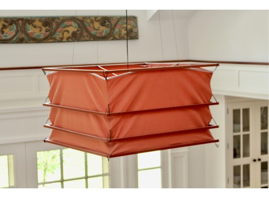 Armani/Casa By Giorgio Armani Ranya Suspension Hanging Light Fixture With Organic Fabric Shade (RETAIL $1,875)