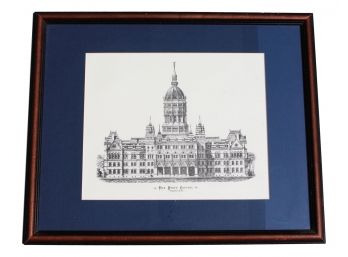 The State Capitol Hartford, CT Framed Lithograph