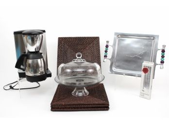 Capresso Coffee Machine, Pedestal Cake Dome, Placemats And More