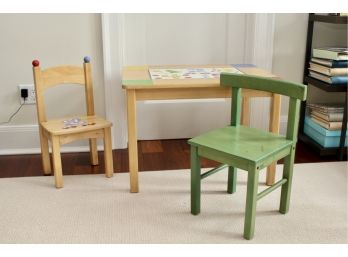 Children's Wood Table And Chairs