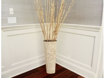 Tall Vase With Bamboo Sticks