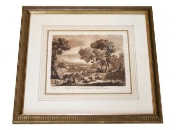 Richard Earlom (British, 1743-1822) After Claude Lorrain (French, 1600-1682) Plate No. 87 Framed Print