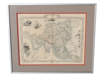 Antique 1849 Engraved Map By J Rapkin And Published By John Tallis