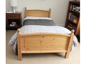 IKEA Knotty Pine Wood Twin Bed