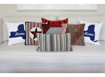 Collection Of Seven Good Quality Needlepoint Pillows And More