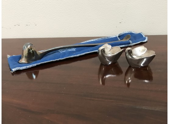 Dansk Candleholders And Silver Snuffer