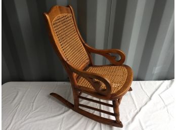 Antique Wicker Children's Rocking Chair
