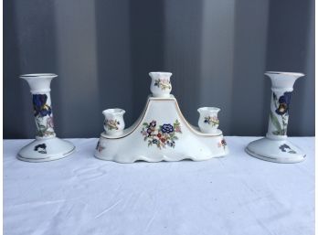 Candle Holders Ceramic Galway Ireland And Irises