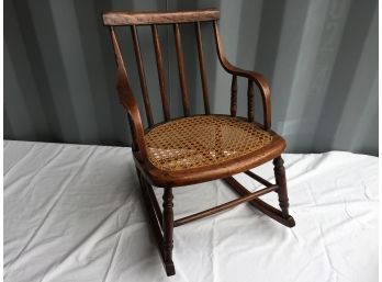 Child's Antique Wood Rocking Chair