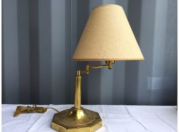 Swing Arm Brass Table Lamp
