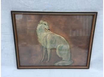 Copper Bolshoi Dog Embossed Signed Longfellow