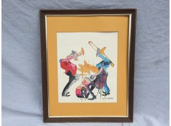 Framed Jazz Players Picture
