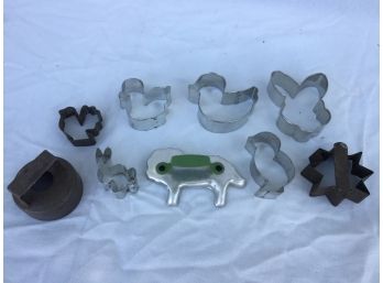 9 Animal Cookie Cutters Lion, Dukcs, Bunny