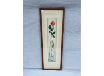 Lovely Painted Rose, Signed JC Paulsen