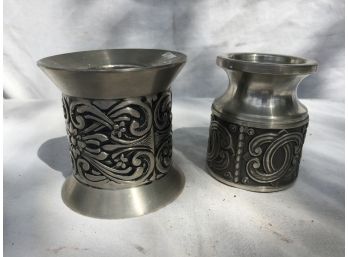 2 Pewter Noway Candle Holders