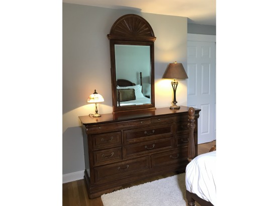 Ladies Mahogany Dresser And Mirror