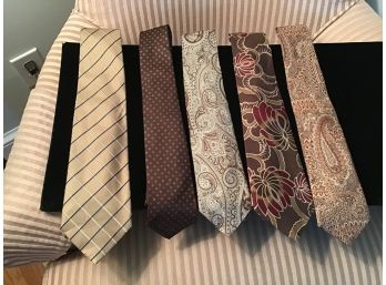 Lot Of Five Ties In Varying Shades Of Brown - #6