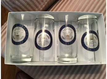 Set Of Four Authentic U.S. Senate Water Glasses And Original Box