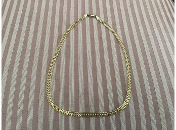 Herringbone Vermeil Necklace (Gold Wash Over Sterling)