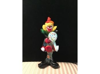 Colorful Art Glass Clown