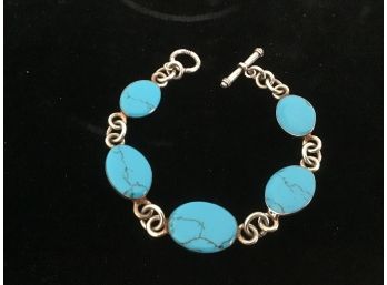 Sterling Silver And Turquoise Bracelet