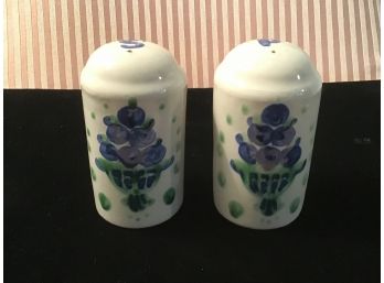 M.A. Hadley Hand Painted Salt And Pepper Shakers