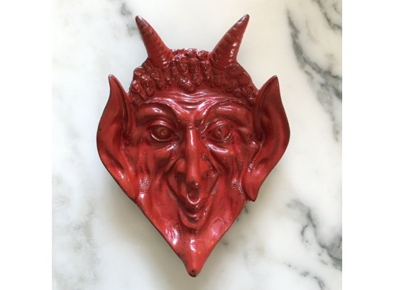Victorian Cold Painted Bronze RED Devil Fausto Pin Tray Dish