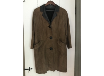 Stunning Vintage Laddie's Buttery Soft Suede & Leather Coat