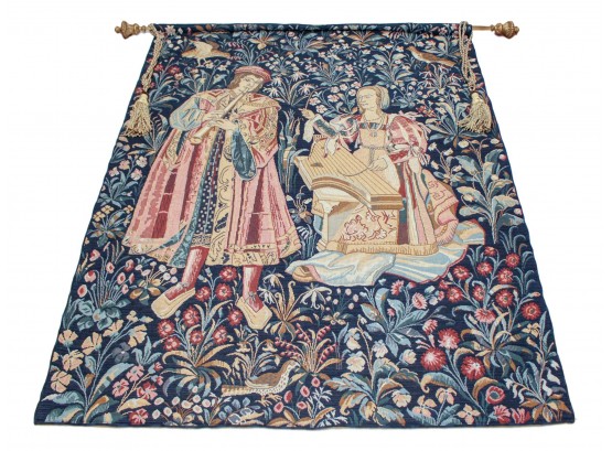 'The Concert'Hanging Wall Tapestry With Rod And Tassel - Made In Belgium