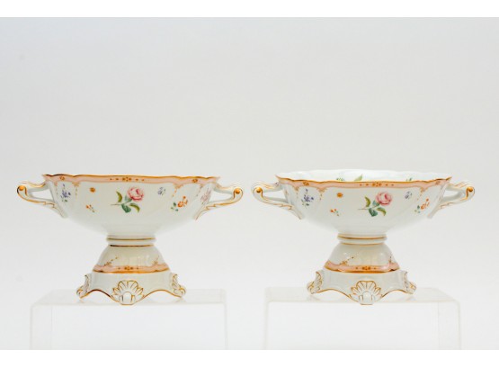 Set Of Two Noritake Maison Fleur Pedesetal Bowls