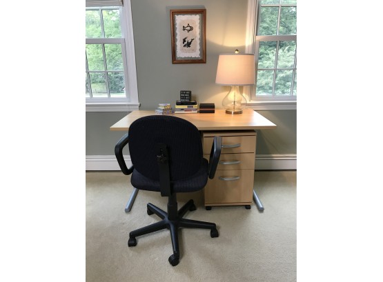 Desk And Chair With File Cabinet