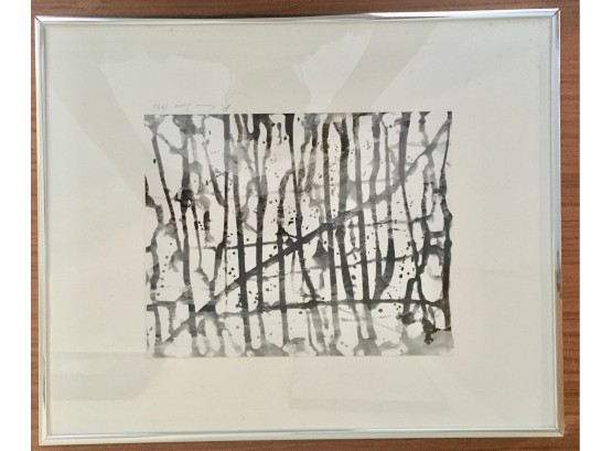 Original Black & White Abstract Art Signed  By Michelle Feurer