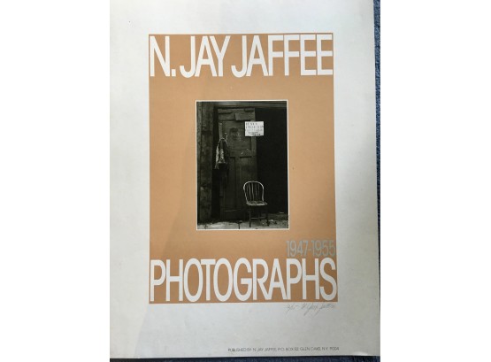 Signed Exhibition Poster By Jay Jaffe Photographer - New York City