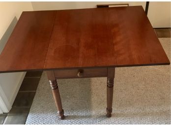 Antique Cherry Drop Leaf Table -Turned Legs