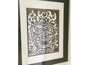 Abstract Face - Pen & Ink By Octavio Flores 1995