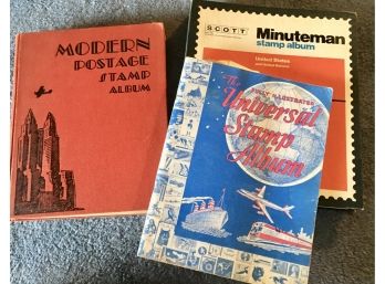 Lot Of Three Stamp Albums