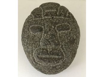 Carved Stone Face Artifact