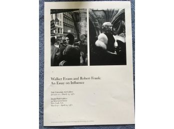 1981 Walker Evans & Robert Frank Photography Poster