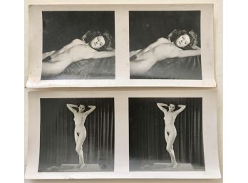 Scarce Stereoview Nude Photos By  Martins  Kunstmappe (Germany)