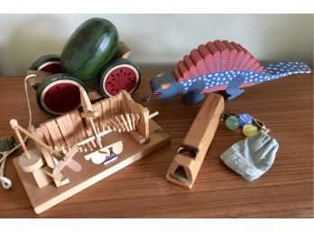 Lot Of Wooden Toys, London Woodworks, Marbles, Etc,