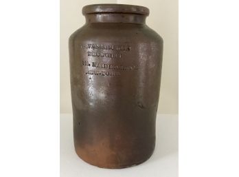 Antique Pottery Druggist Jar- New York