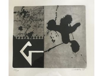 Signed Czech Artist Abstract Lithograph 12/20 20' X 16'