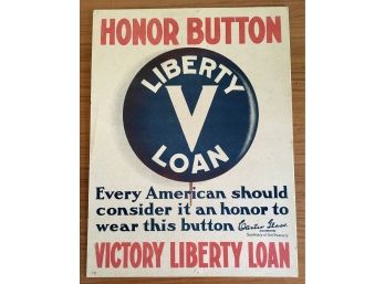 WW1 LibertyVictory Loan Campaign -  Cardboard Poster