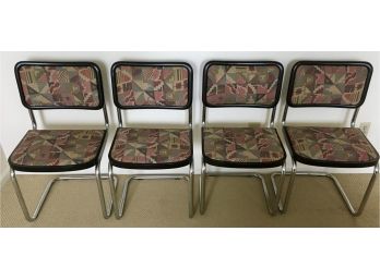 Vintage Set Of 4 Marcel Breuer Style Chairs