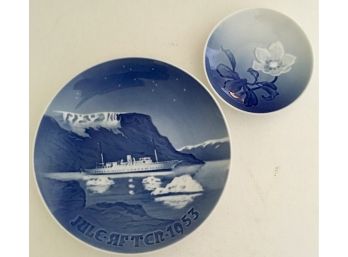 Two Royal Copenhagen Porcelain Plates