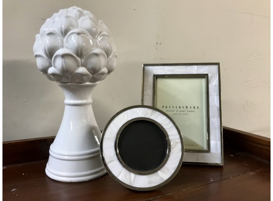 Mother Of Pearl Pottery Barn Picture Frames And Artichoke